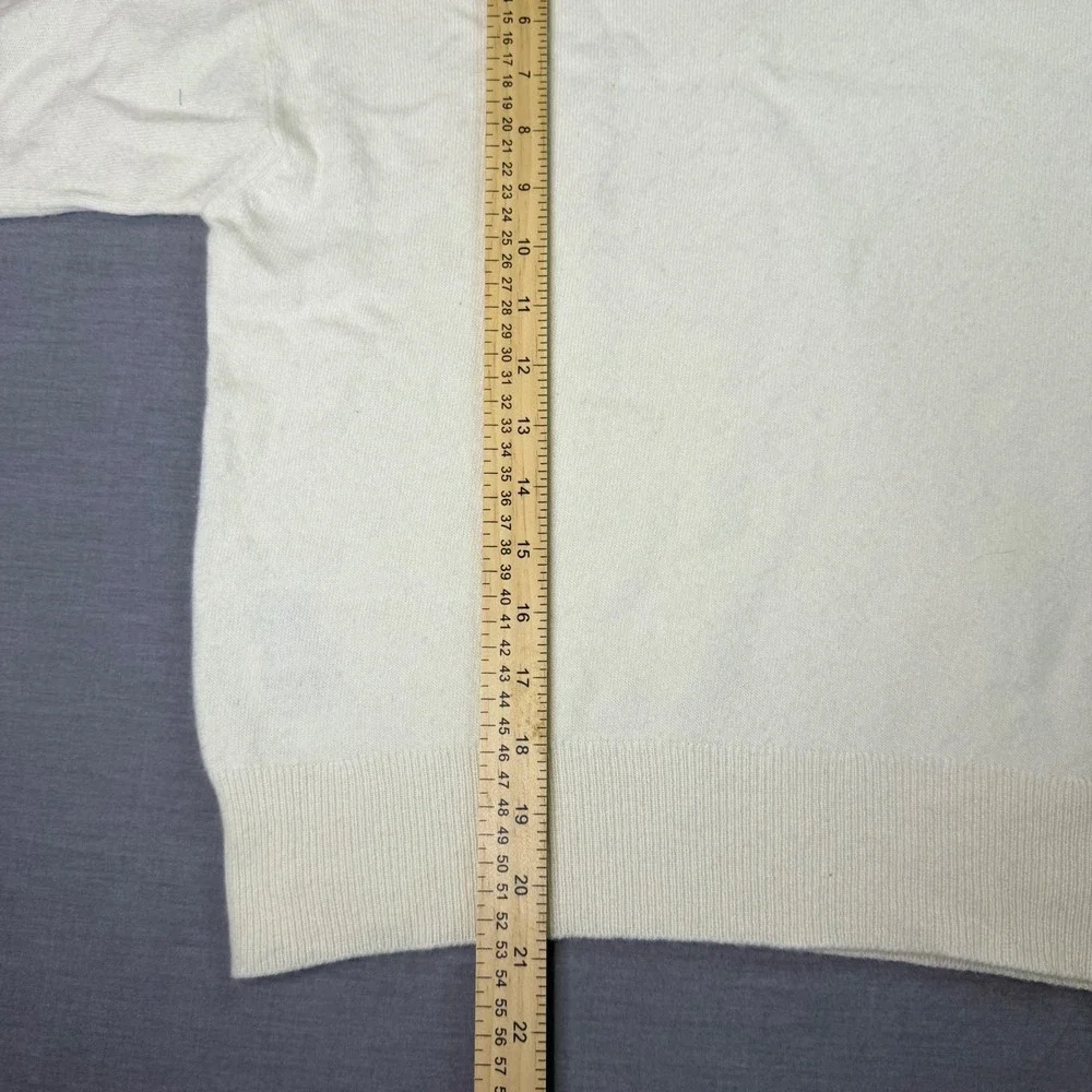 William Lockie Turtleneck Sweater Womens S Cream‎ Excellent Cashmere Scotland